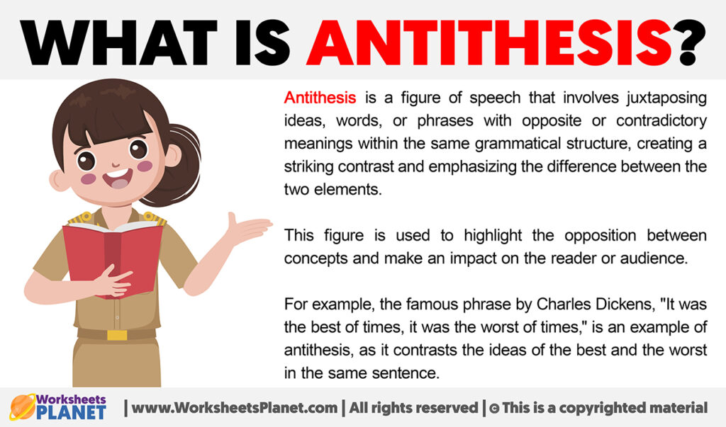 What is antithesis definition of antithesis