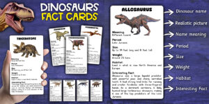 Dinosaurs Facts Cards
