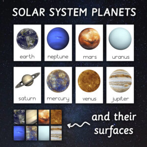 Printable Montessori Planets Flashcards