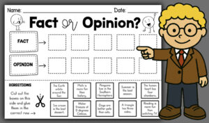 Fact And Opinion Worksheet