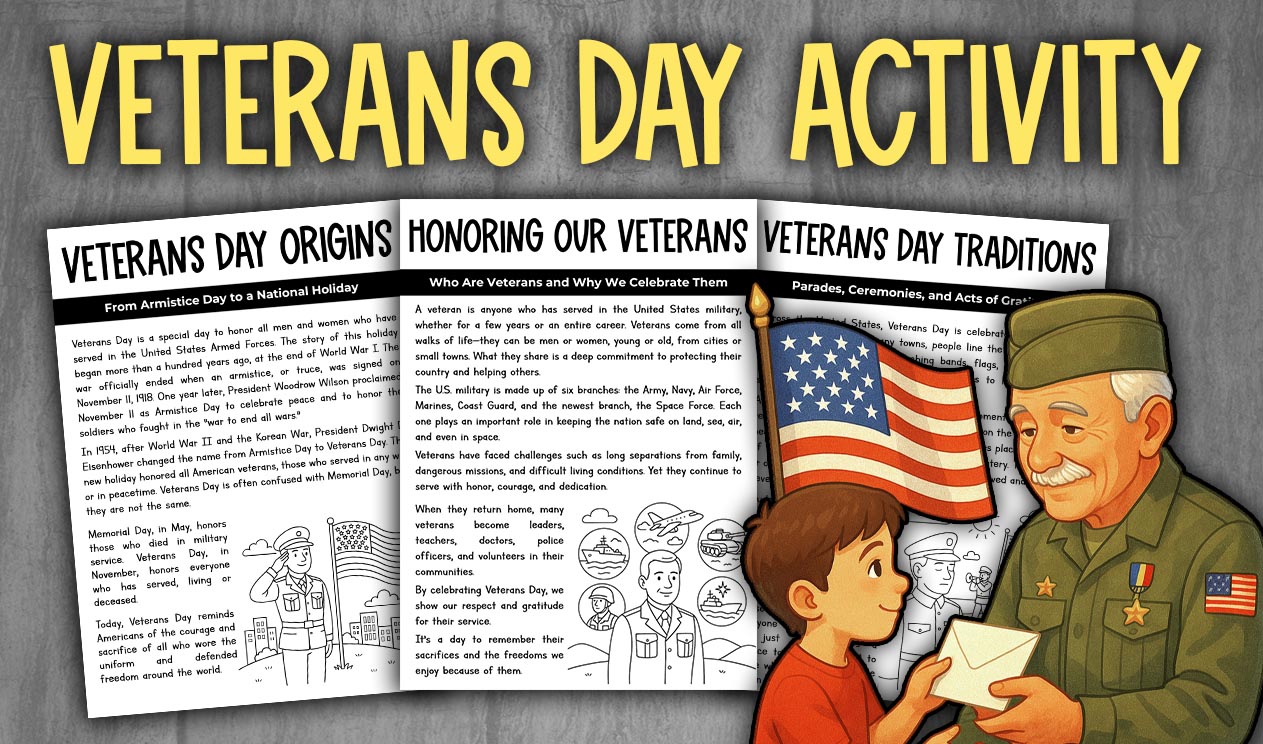 Veterans Day Reading Activity