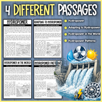 Hydropower reading comprehension product preview image