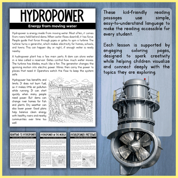 Hydropower worksheet product preview image